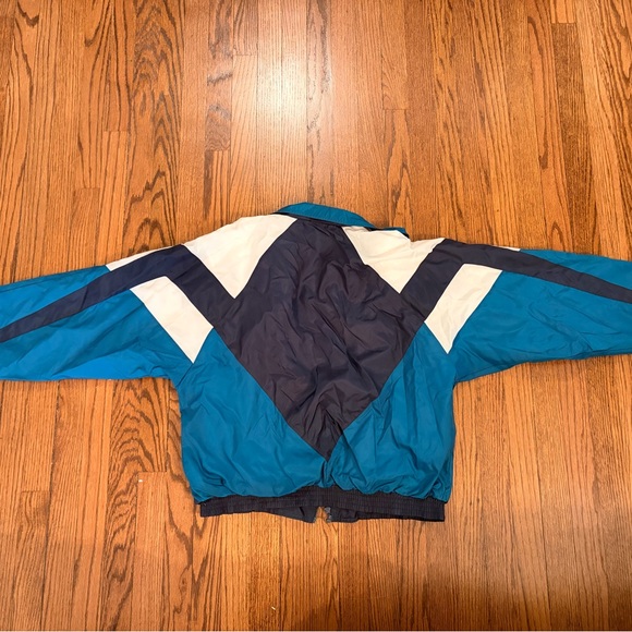 Vintage Reebok Teal & Navy Colorblock Windbreaker - Picture 3 of 4